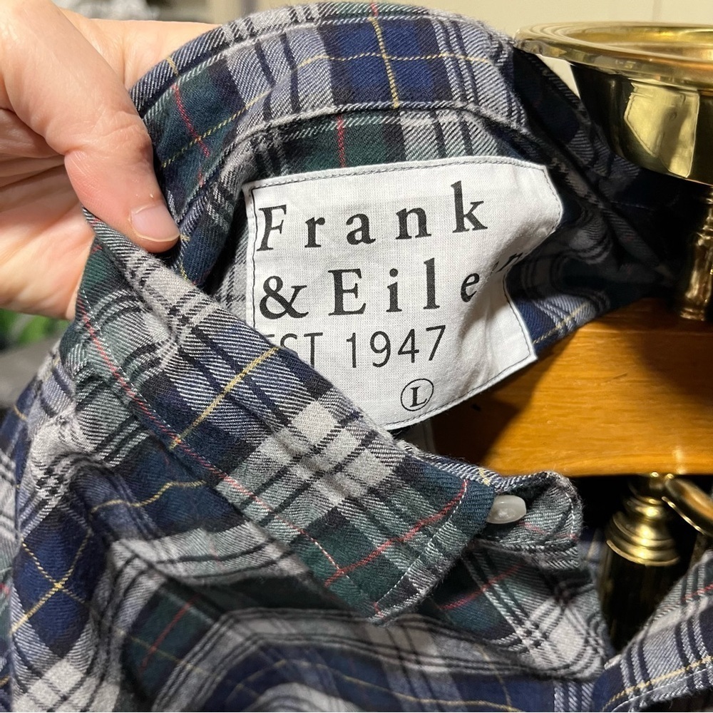 Frank And Eileen Women’s Finbar Blue Plaid Button Down Shirt - Picture 9 of 13